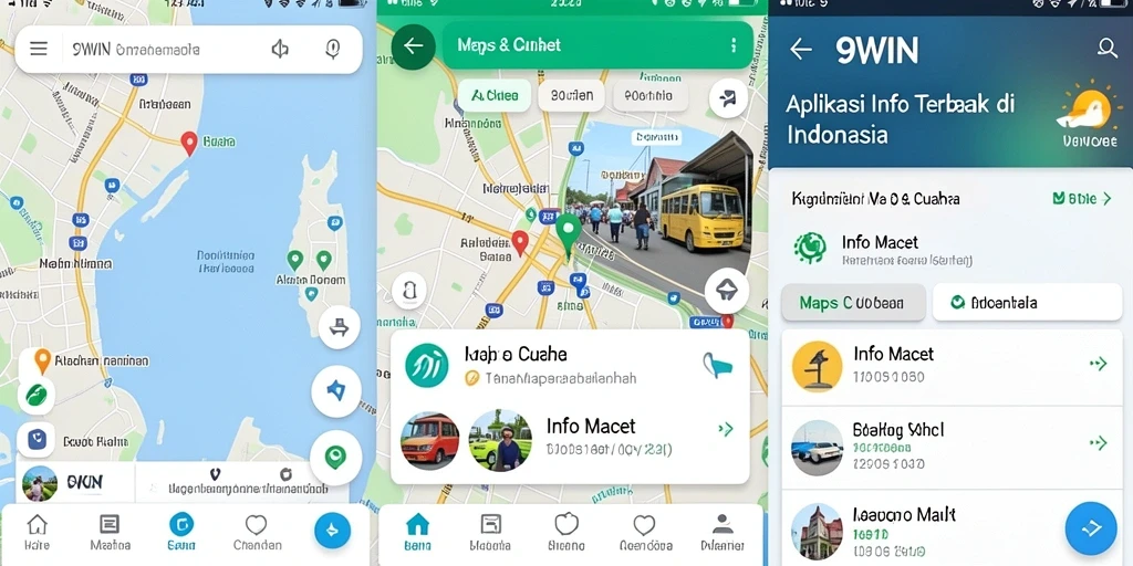 Tampilan antarmuka aplikasi Info Macet 9WIN yang informatif.