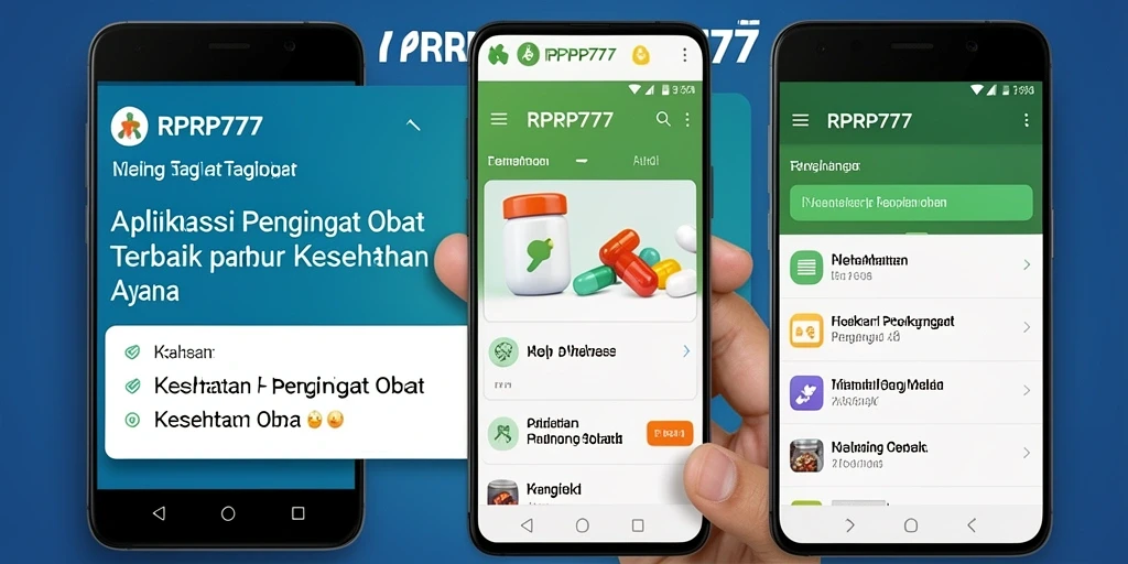 Antarmuka RPRP777 yang menunjukkan pengingat obat dengan jelas.